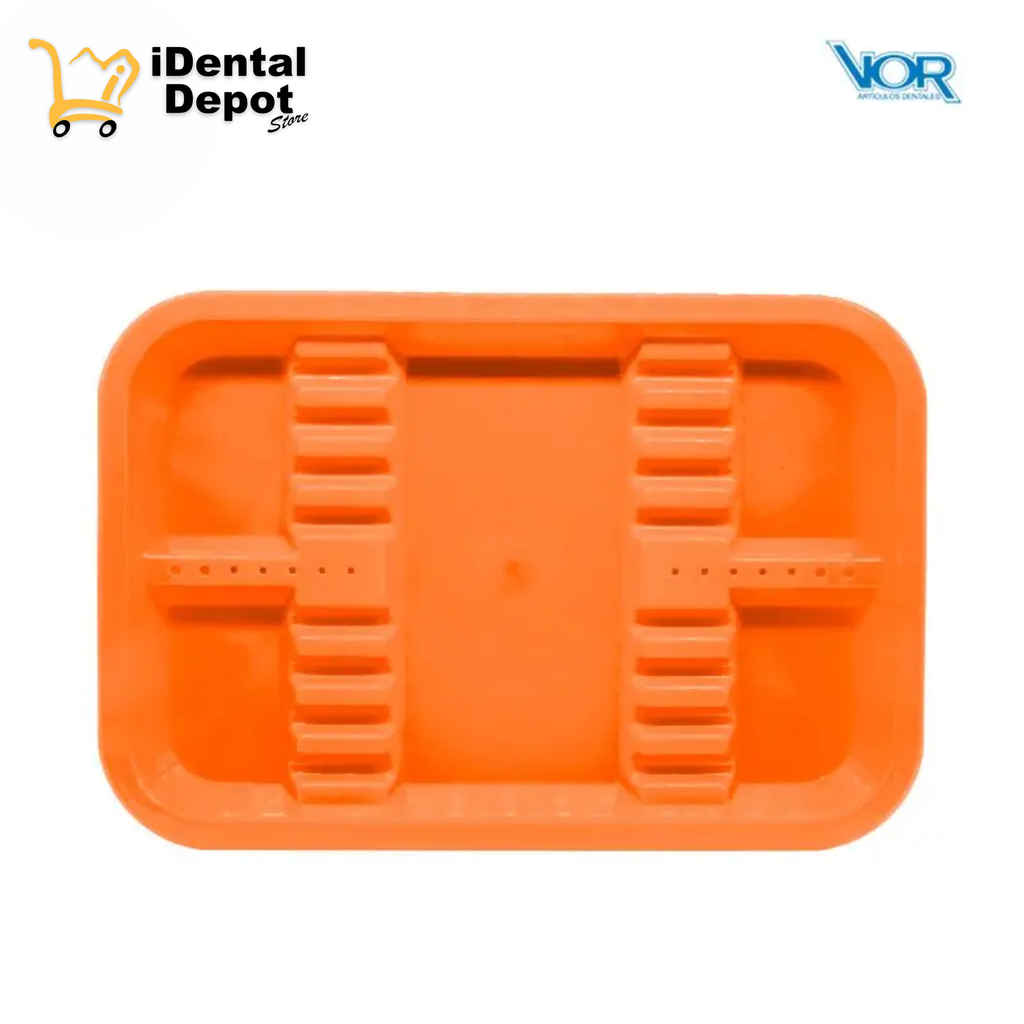 CHAROLA PLASTICO ACANALADA CHICA NARANJA