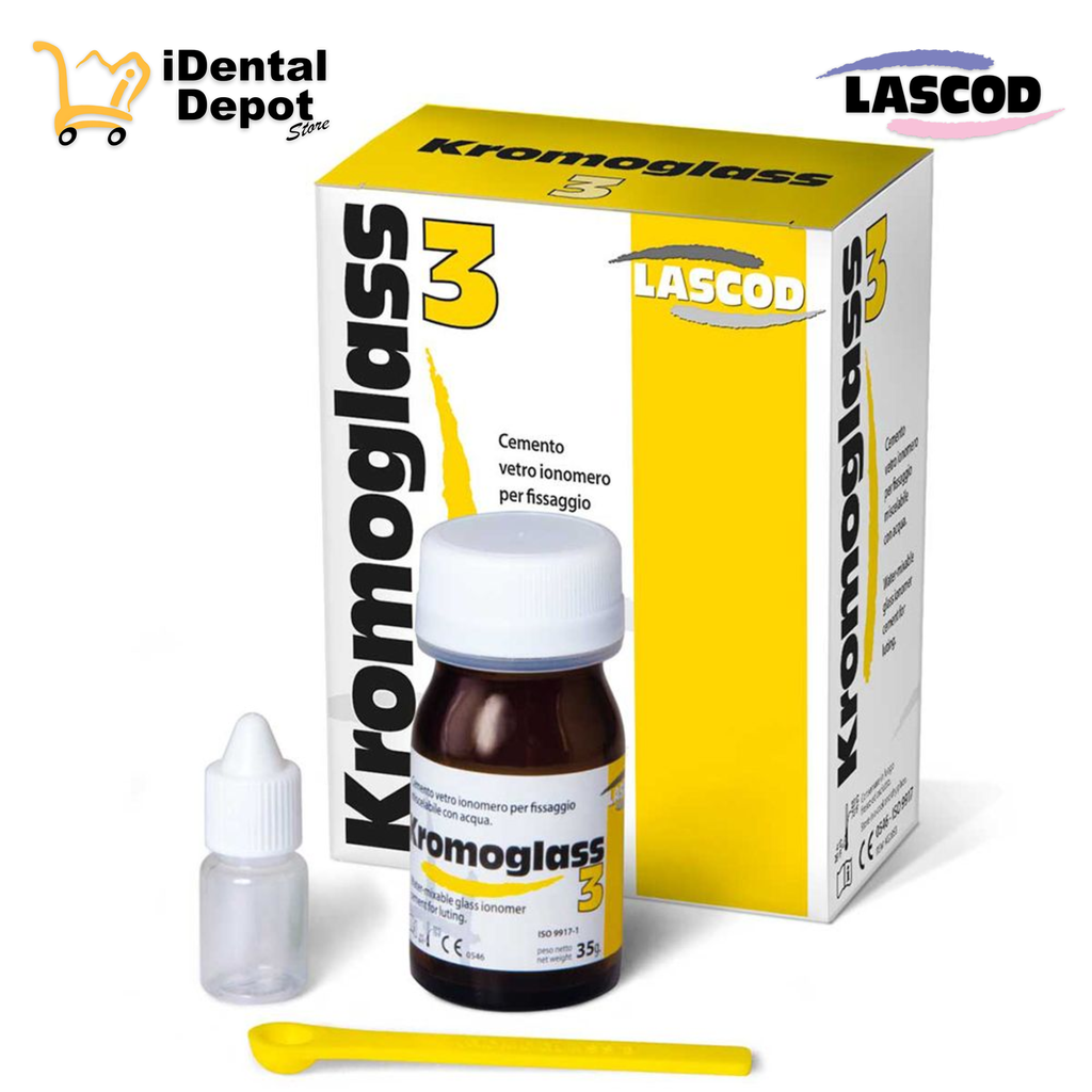 KROMOGLASS 3 - IONOMERO DE VIDRIO AUTOCURABLE PARA CEMENTACION POLVO 35g