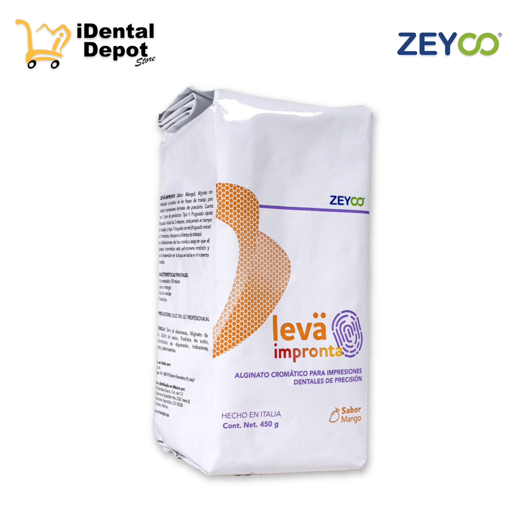 LEVA IMPRONTA 450 g - ALGINATO CROMATICO ZEYCO TIPO I SABOR MANGO