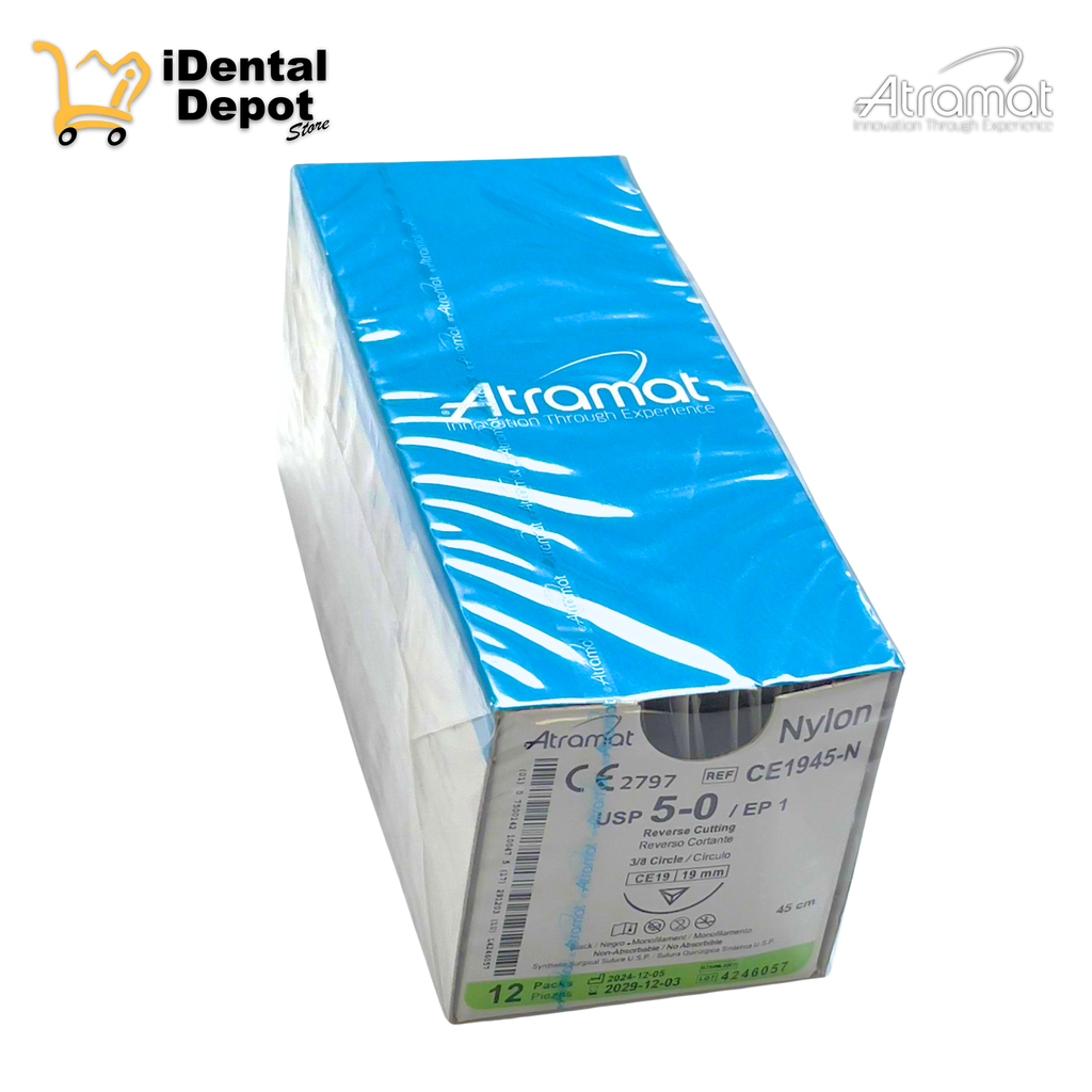 SUTURA ATRAMAT NYLON MONOFILAMENTO 5-0 PIEZA