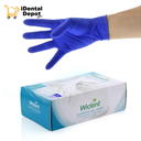 GUANTES WIDENT LATEX SIN POLVO M AZUL OBSC C/100