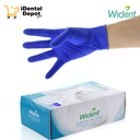GUANTES WIDENT LATEX SIN POLVO M AZUL OBSC C/100