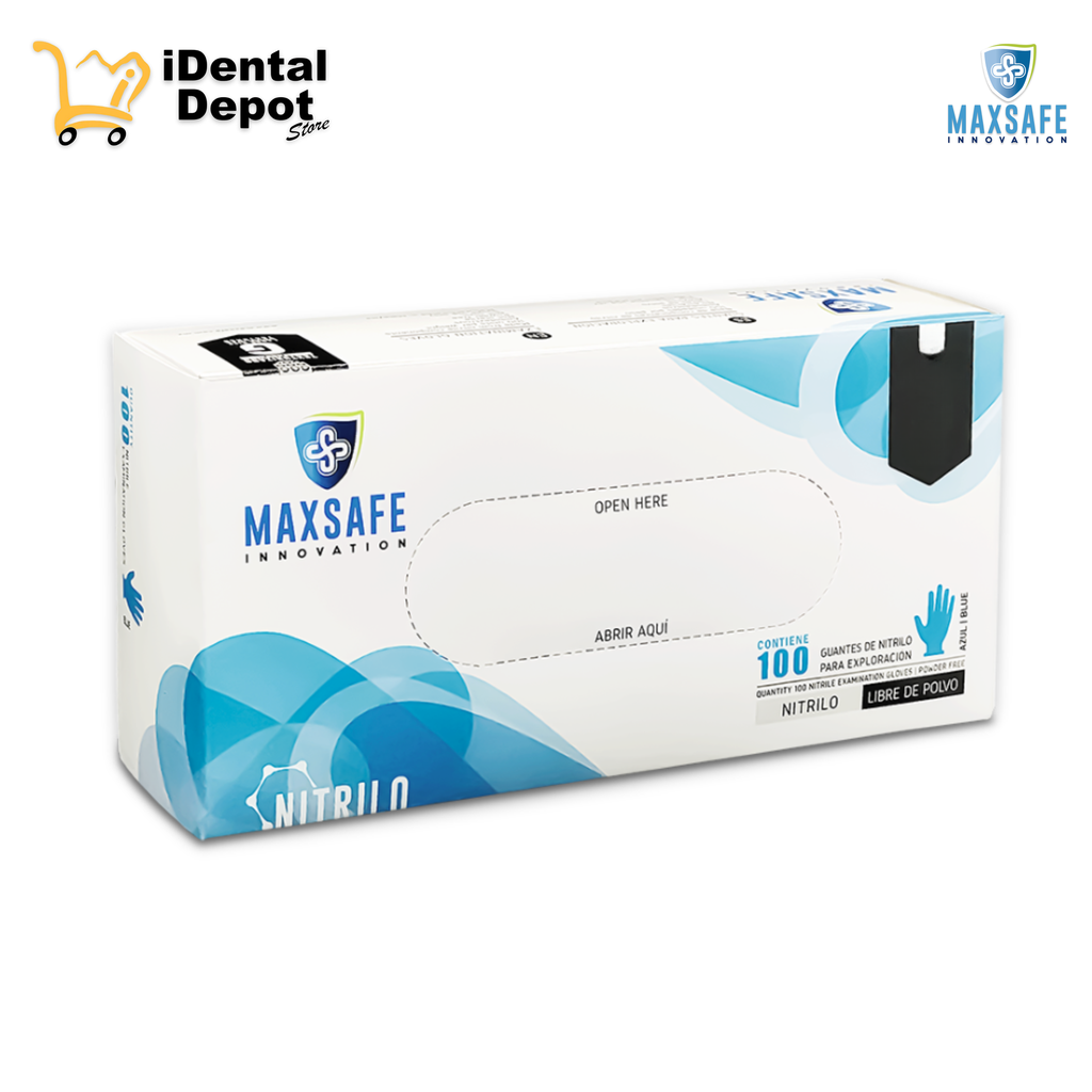GUANTE NITRILO AZUL 100 PZ M