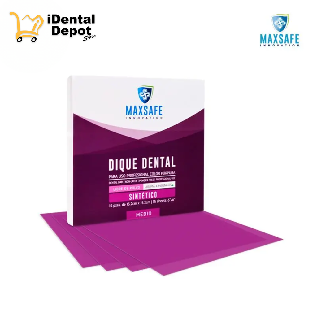 DIQUE MAXSAFE 6X6 MEDIO PURPURA (MENTA) CON 15