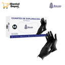 GUANTES NEGROS DE NITRILO MEDIANO CON 100 PIEZAS ANELSAM