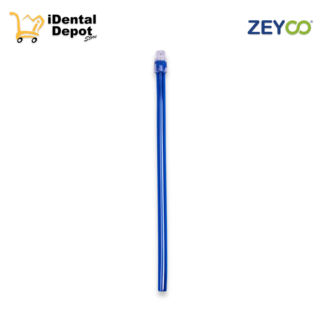EYECTOR DE SALIVA TRANSPARENTE AZUL ZEYCO BOLSA C/100 PZAS