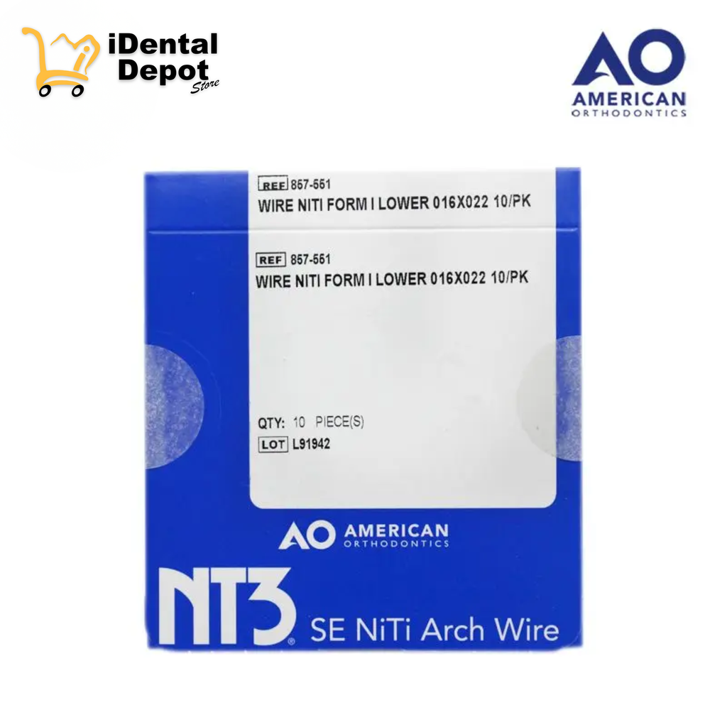 ARCO NITI .016 X .022 INFERIOR PK CON 10