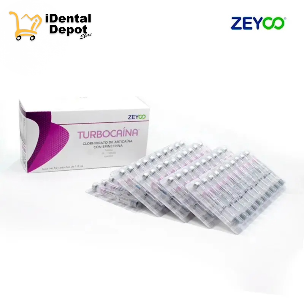 [ADZT470] ANESTÉSICO TURBOCAINA PLASTICO ARTICAINA 4% CON EPINEFRINA CARTUCHO CON 50