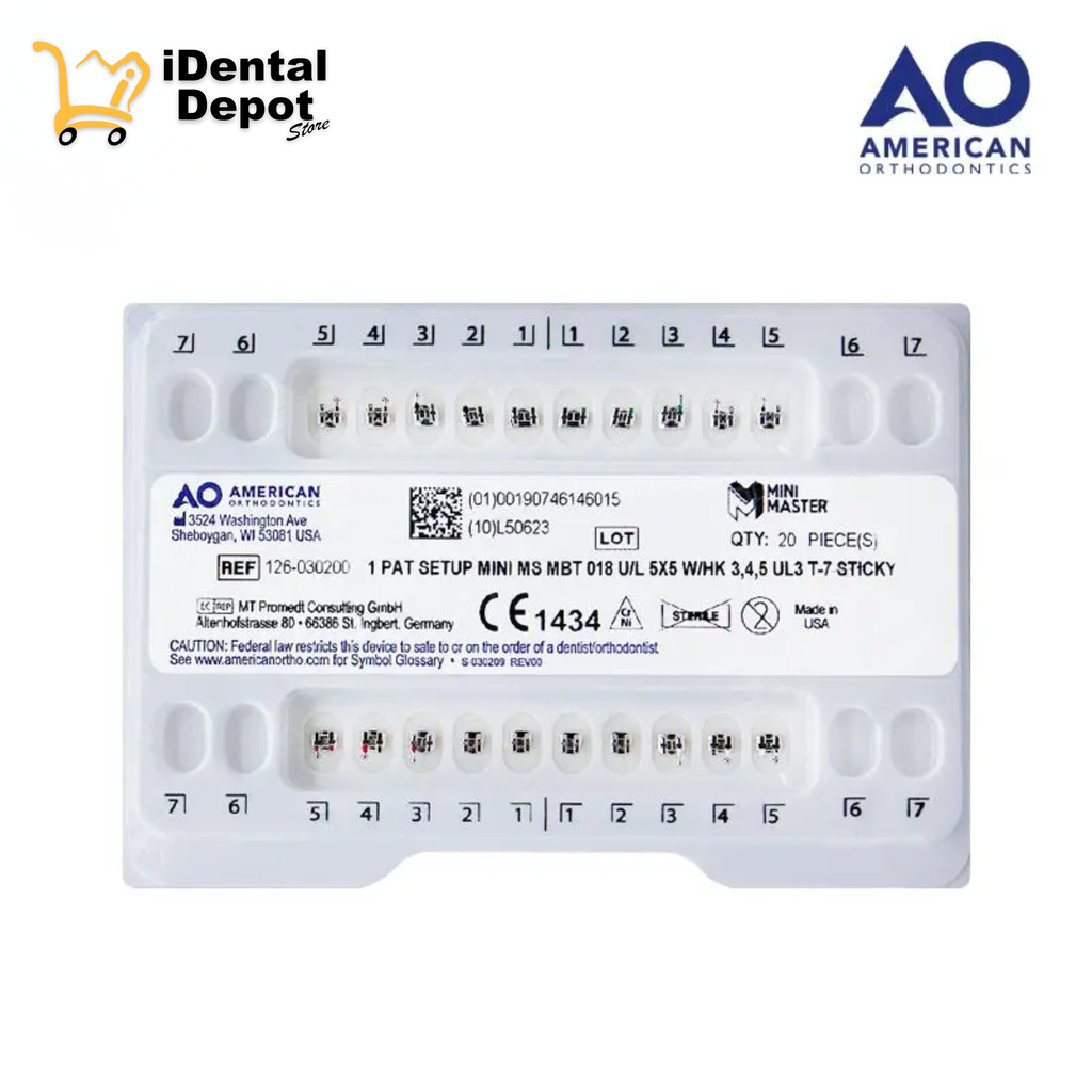 [AOB126-030200] BRACKETS MINI MCLAUGHLIN .018 JGO. (MBT)