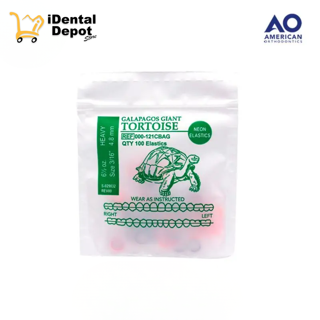[AO06000-121CP5] LIGAS INTRAORALES 6.5oz 3/16 TORTUGA color