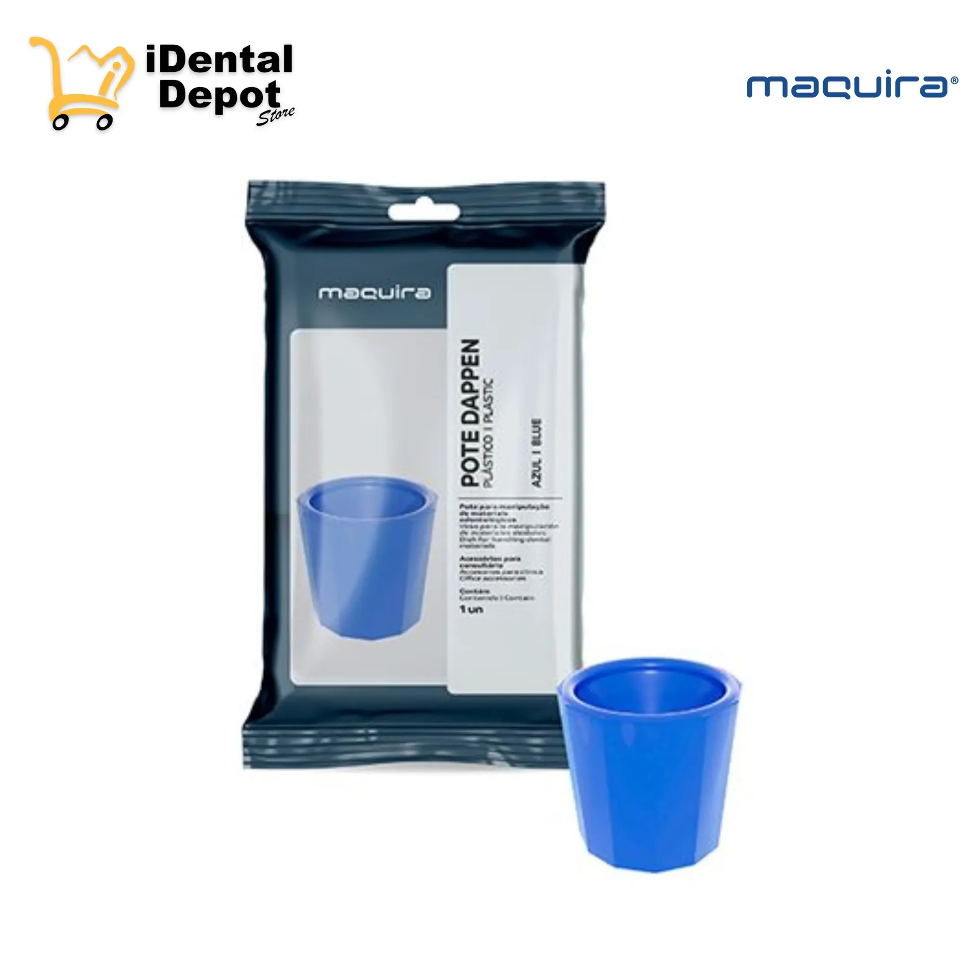 [6542-VM] VAZO DAPPEN DE PLASTICO - AZUL