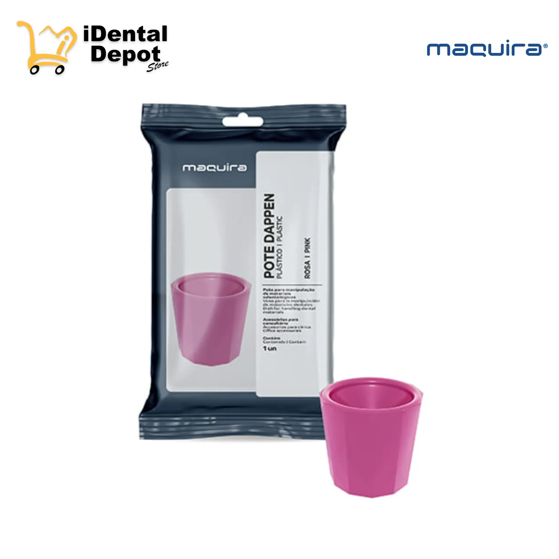 [6543-VM] VAZO DAPPEN DE PLASTICO - ROSA