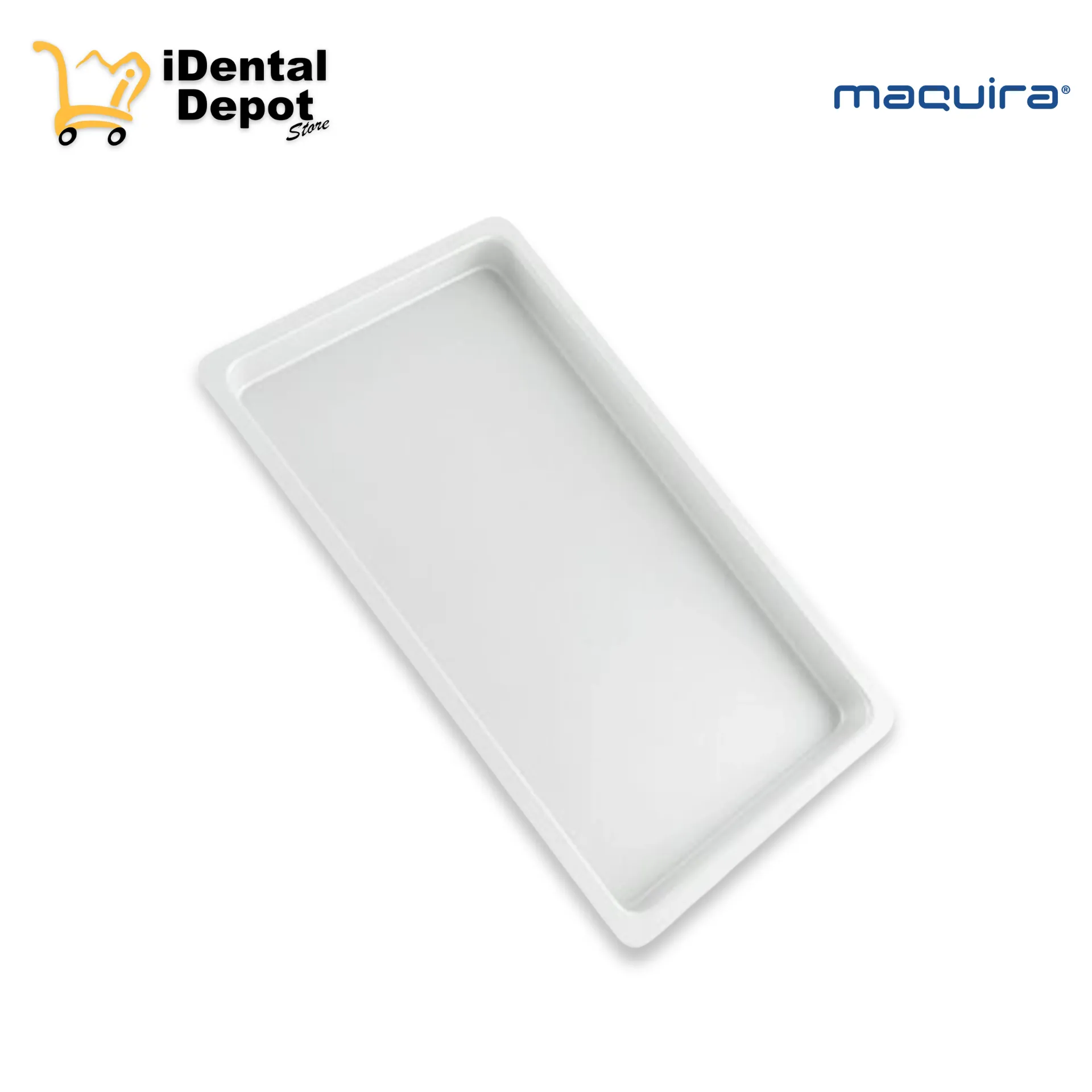 [6534-VM] CHAROLA LISA MAQUIRA AUTOCLAVABLE MEDIANA - BLANCA