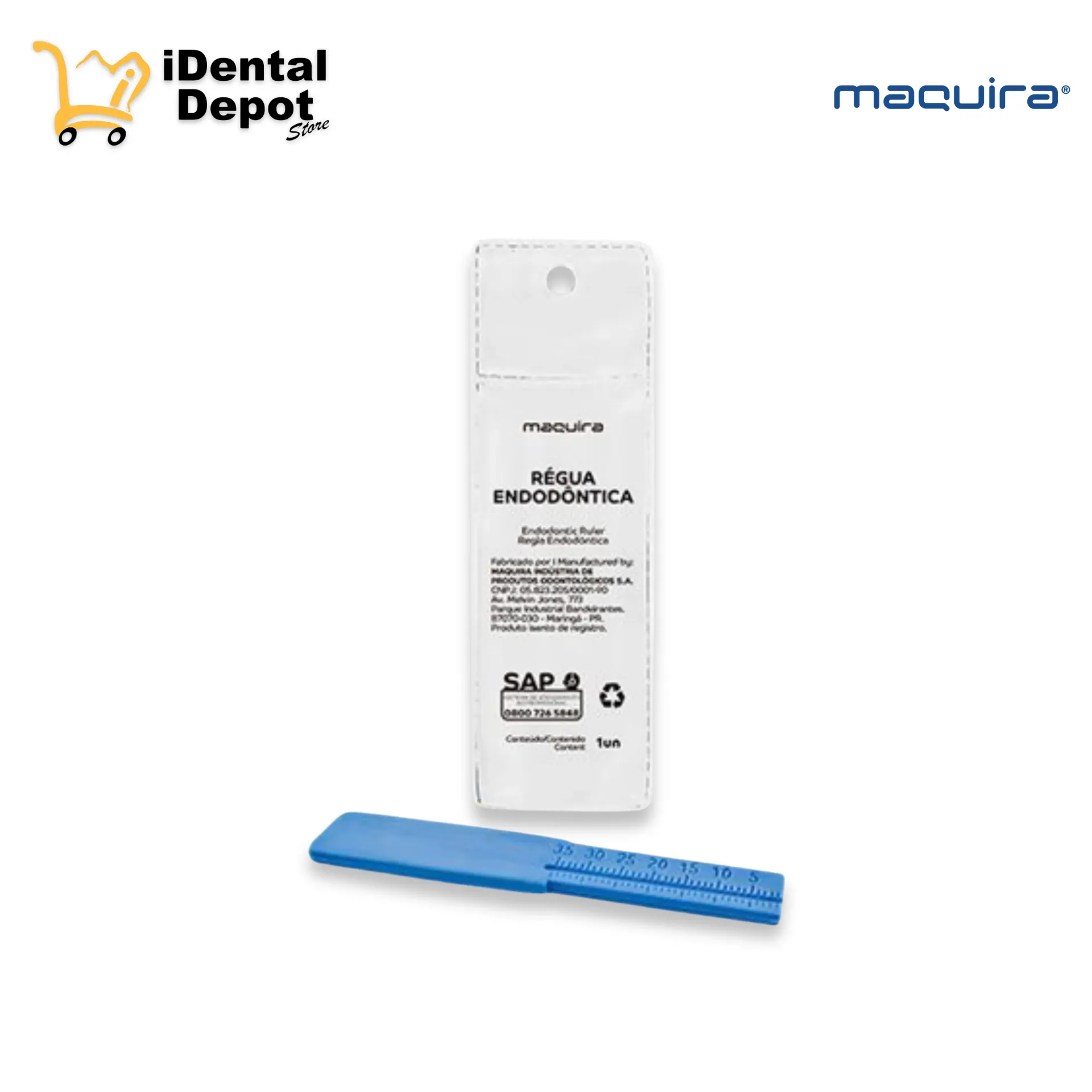 [6547-VM] REGLA DE ENDODONCIA DE PLASTICO - 35mm