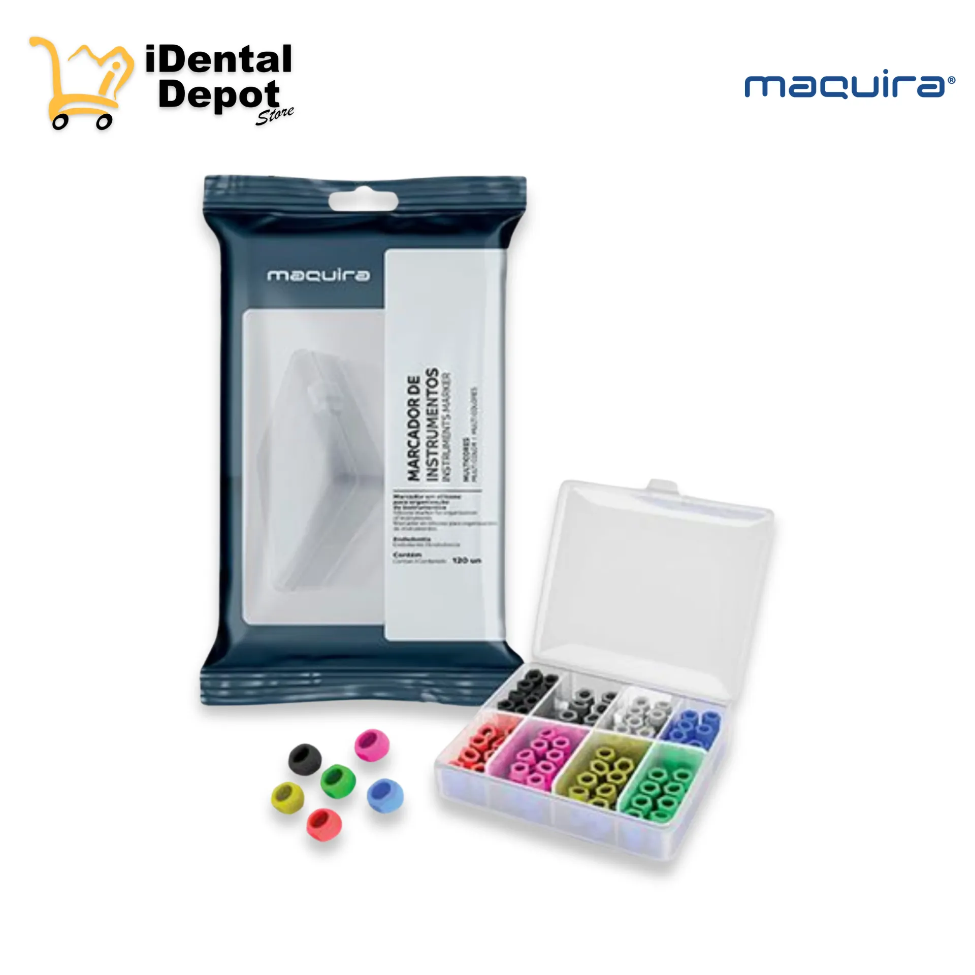 [6540-VM] O-RING MULTICOLORES MAQUIRA AUTOCLAVABLE, CON 60 UNIDADES