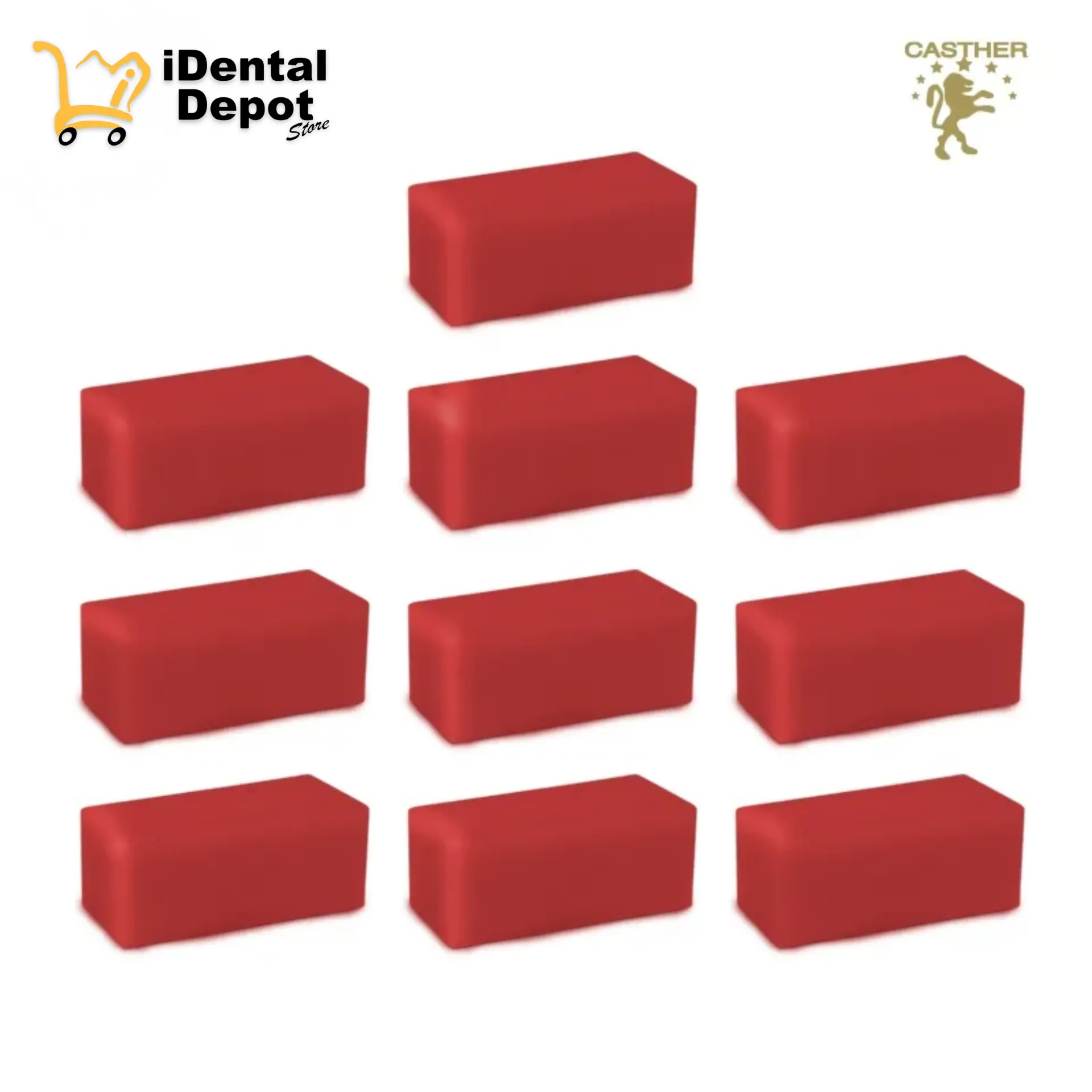 [CASTHERROJ] CUBO DE CERA CASTHER ROJO PAQ/10