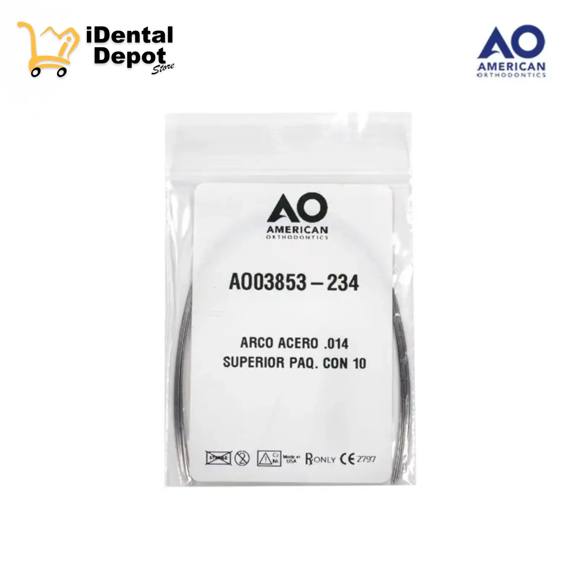 [AO03853-234P] ARCO ACERO .014 SUPERIOR PAQ/10