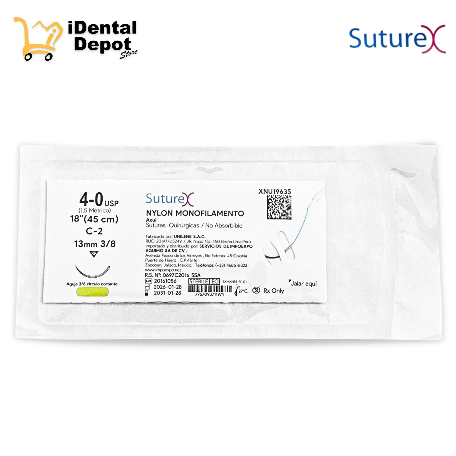 [AZA0007] SUTURA NYLON 4-0 SUTUREX