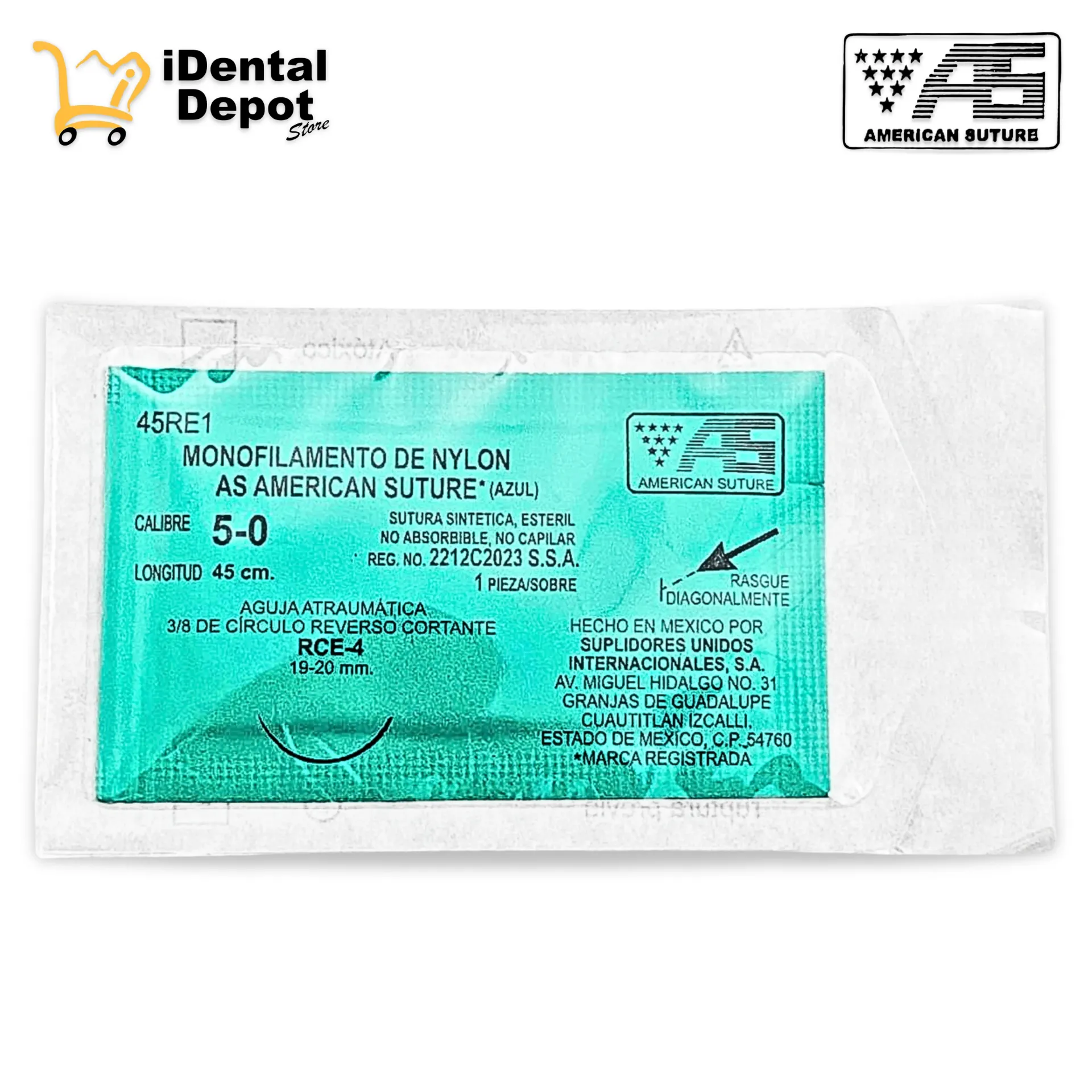 SUTURA NYLON 5-0 AMERICAN SUTURE