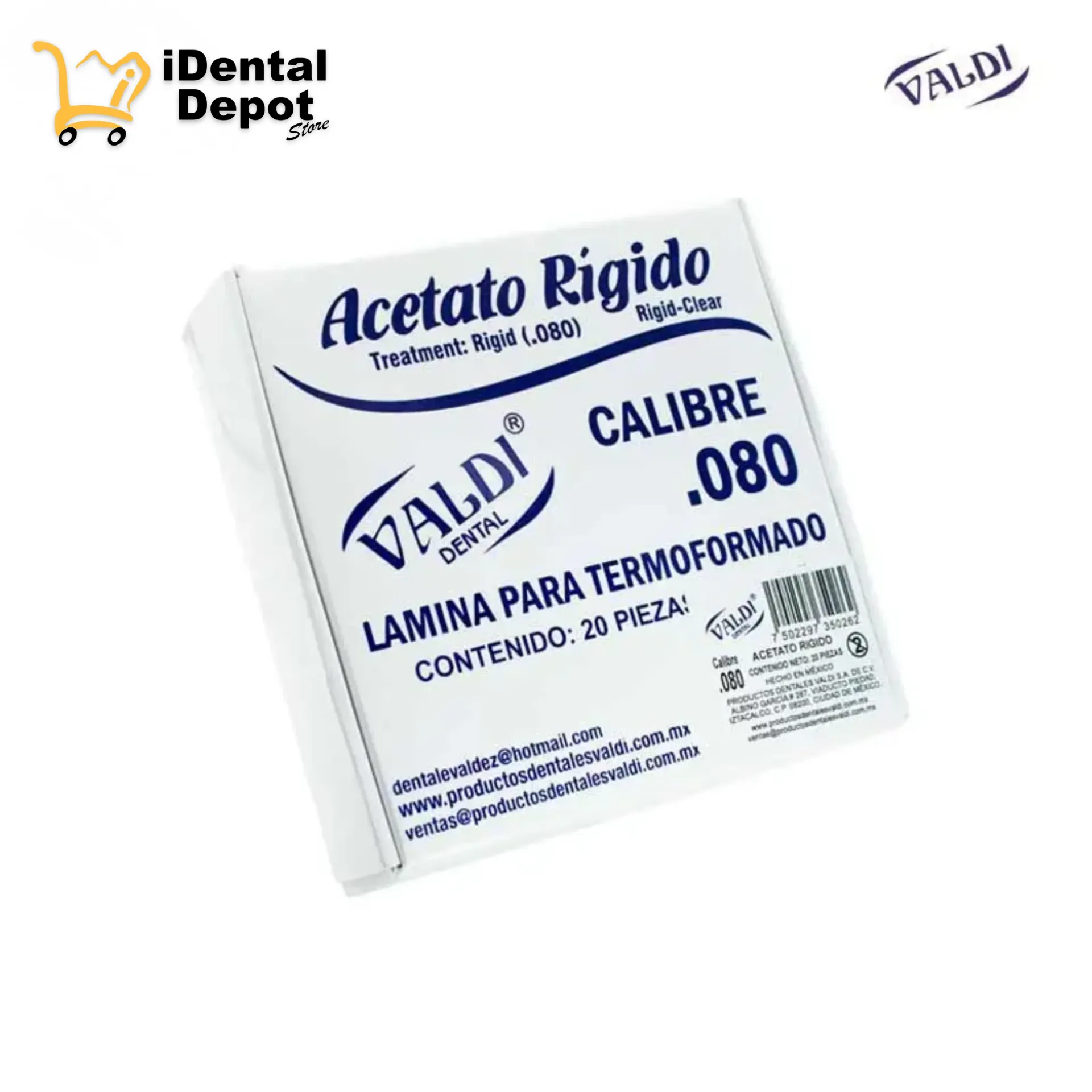 [VALDIACR80-X] ACETATO RIGIDO NO.80 CON 20 VALDI