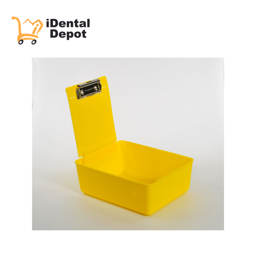 [259-0155] CAJA PLASTICA ORGANIZADORA LABORATORIO AMARILLO