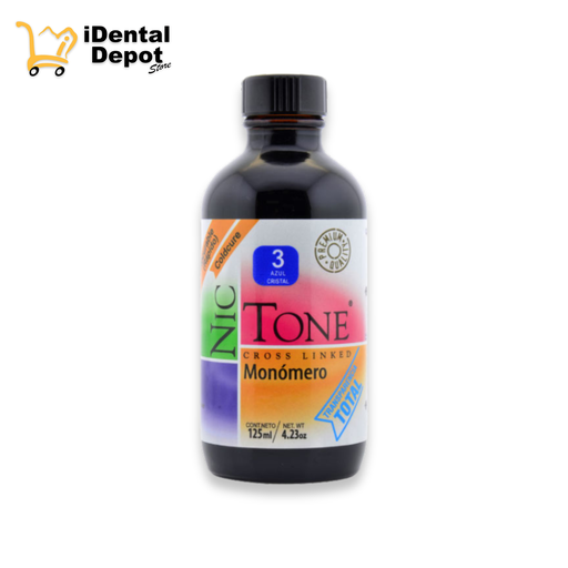 [141-0030] MONOMERO LIQUIDO RAPIDO (AUTOCURABLE) NICTONE COLOR AZUL 125ML