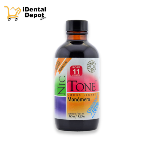 [141-0060] MONOMERO LIQUIDO RAPIDO (AUTOCURABLE) NICTONE COLOR ROJO 125ML
