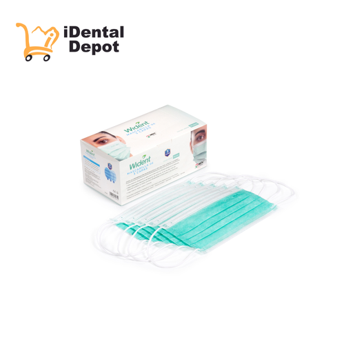 [281-0004] CUBREBOCAS WIDENT TRES CAPAS VERDE CAJA 50 PZAS