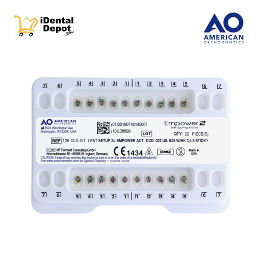 [AOB126-CCO-S/T] BRACKETS AUTOLIGADO EMPOWER .022 JGO CCO INTERACTIVO SIN TUBOS