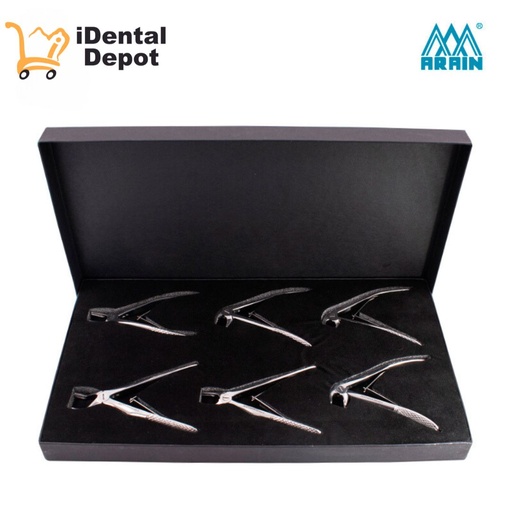 [ARAIN-04-650-00] KIT DE FORCEPS INFANTILES CON 6 ARAIN