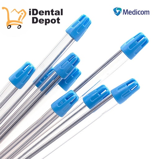 [MEDICOMEYE100] EYECTORES DESECHABLES CON 100 MEDICOM TRANSPARENTE CON AZUL