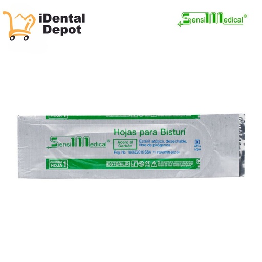 [SENSI11] HOJA BISTURI #11 SENSIMEDICAL DE ACERO AL CARBON