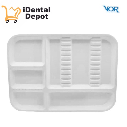 [VORCHCD] CHAROLA PLASTICO ACANALADA BLANCA (VOR)