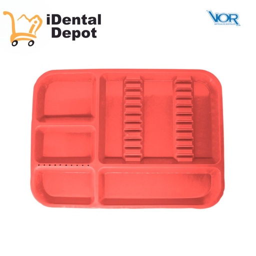 [VORCHCDROJ] CHAROLA PLASTICO ACANALADA ROJA (VOR)