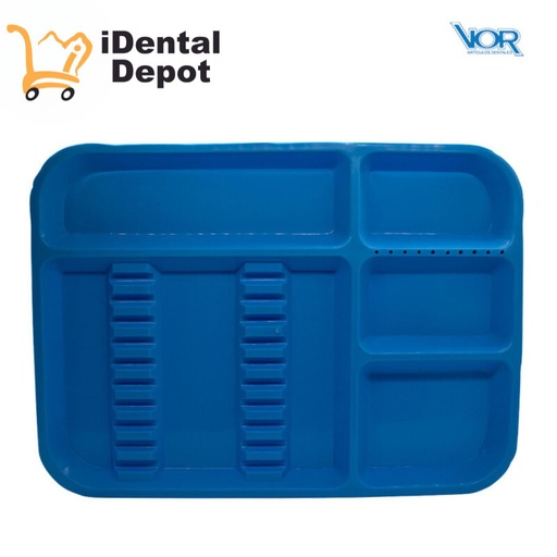 [VORCPCHAZU] CHAROLA PLASTICO ACANALADA CHICA AZUL