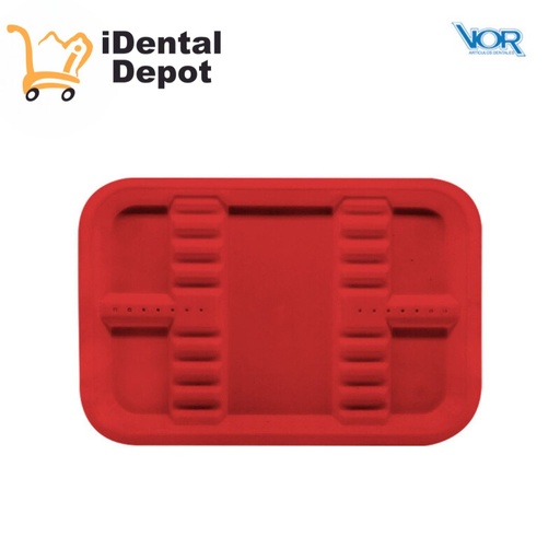 [VORCPCHROJ] CHAROLA PLASTICO ACANALADA CHICA ROJA
