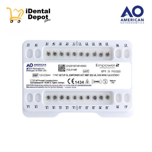 [AOB126-029944] BRACKETS AUTOLIGADO EMPOWER .022 JGO INTERACTIVO MBT.