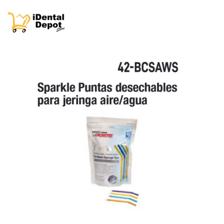 [42-BCSAWS] SPARKLE PUNTA PARA JERINGA AIRE/AGUA C/250