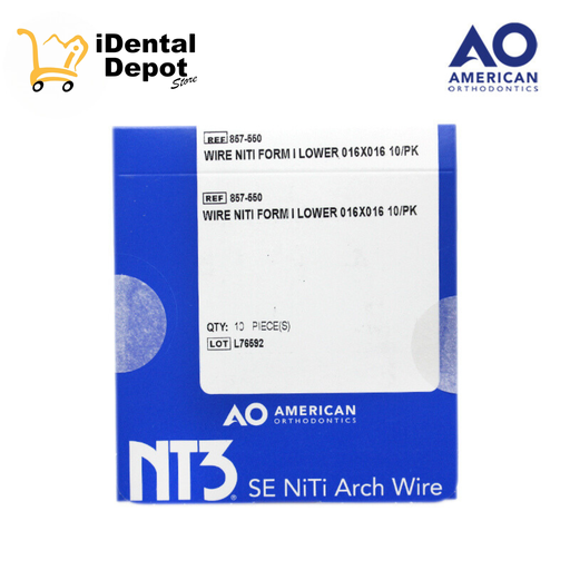 [AO14857-550] ARCO NITI .016 X .016 INFERIOR PK CON 10