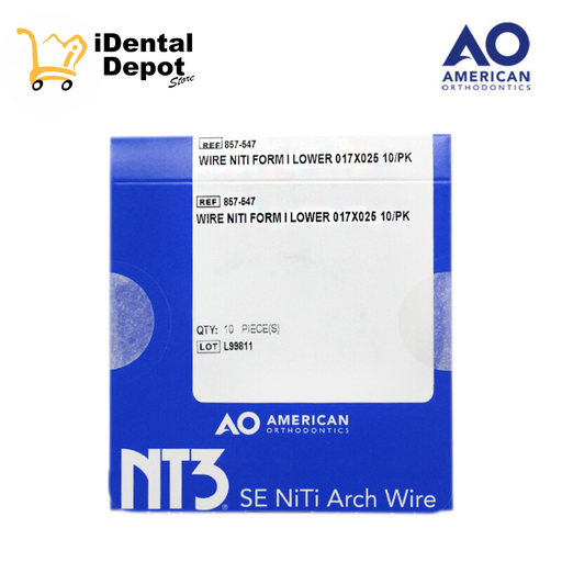 [AO18857-547] ARCO NITI .017 X .025 INFERIOR PK CON 10