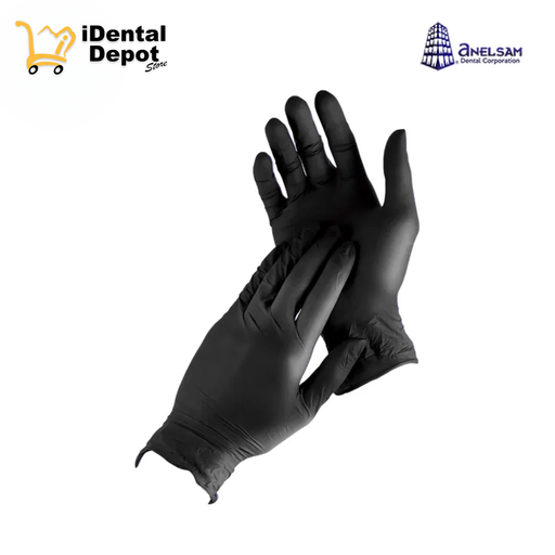 [CRAGANCHN] GUANTES NEGROS DE NITRILO CHICO CON 100 PIEZAS ANELSAM