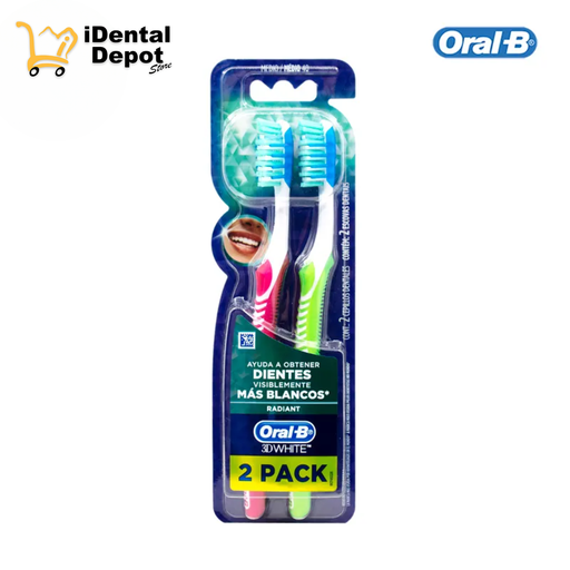 [7506195129166] CEPILLO 3D WHITE ADVANTAGE MEDIANO 40 CON 2 ORAL-B
