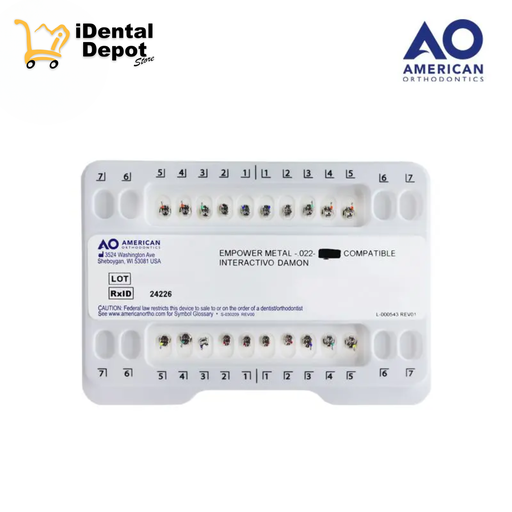 [AOB485-1112D] BRACKETS AUTOLIGADO EMPOWER .022 JGO. INTERACTIVO DAMON