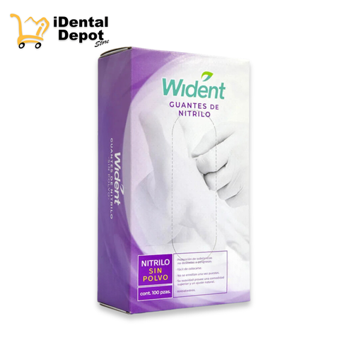 [288-0302] GUANTES WIDENT NITRILO M AZUL C/100