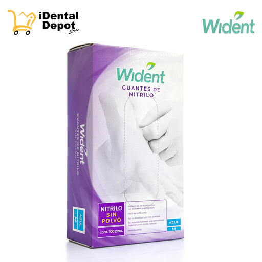 [288-0302] GUANTES WIDENT NITRILO M AZUL C/100