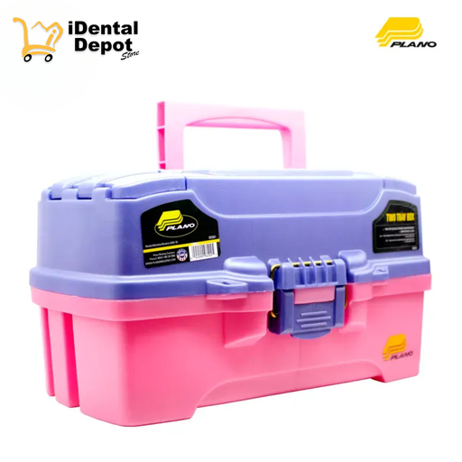 [TME6202-92] CAJA PLANO 2 CHAROLAS 6202 ROSA 14.25X8.5X7.75