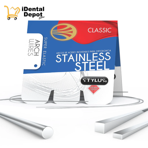 [02-04 SST-10.160] ARCO STAINLESS STEEL .018 X .018 U PAQ. C/10 PZAS. STYLUS - AhKimPech