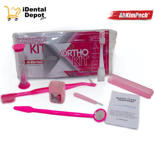 [07-12 STY-10.115] ORTHO KIT´S PINK (KIT DE HIGIENE PARA BRACKETS / ORTODONCIA) - AhKimPech