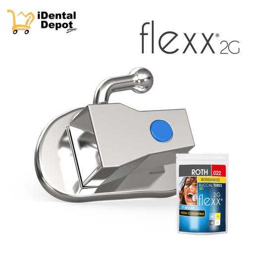 [09-02 FLE-10.120] SET TUBOS  FLEXX  ROTH .022 BOND. 1er  MOLAR NO CONVERTIBLE - AhKimPech