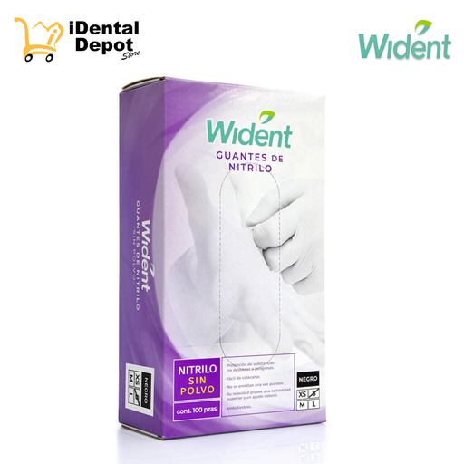 [288-0204] GUANTES WIDENT NITRILO S NEGRO C/100